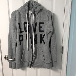 Love pink gray vip hoodie
